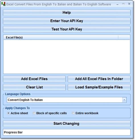 how to convert italian to english in excel