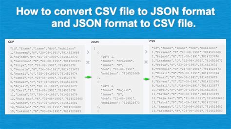 how to convert json file to csv format