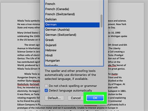 how to convert language in word