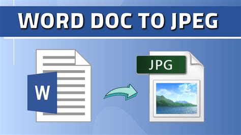 how to convert microsoft word to jpeg format