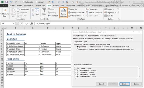 how to convert multiple text to columns in excel