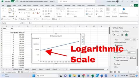 how to convert numbers to log scale in excel