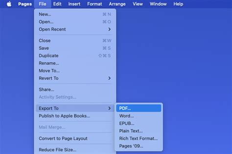 how to convert pages file to pdf on windows