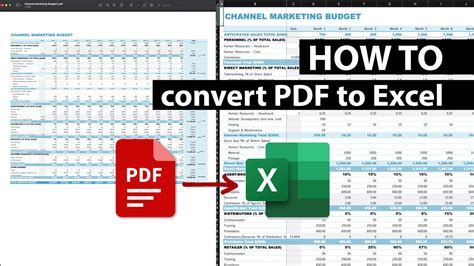 how to convert pdf to excel free software download