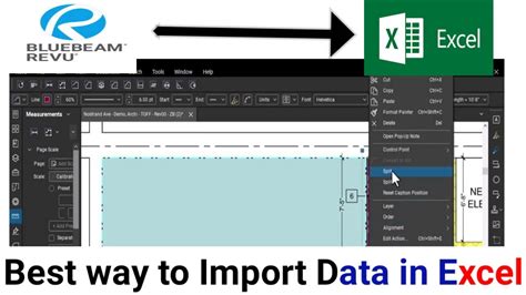 how to convert pdf to excel on bluebeam