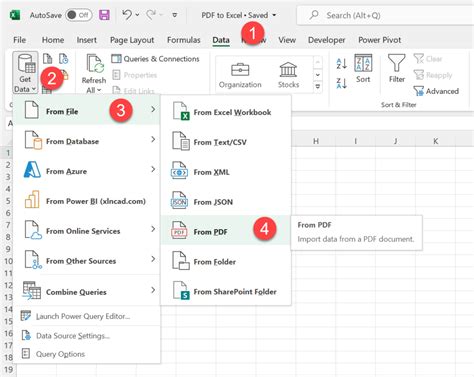how to convert pdf to excel using power query
