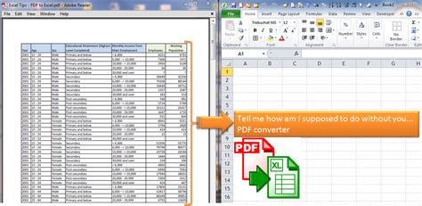 how to convert pdf voter list into excel