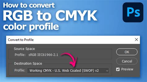 how to convert rgb file to cmyk in photoshop without changing colors