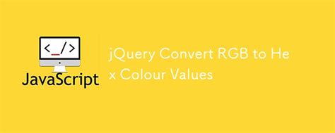 how to convert rgb value to color name in javascript