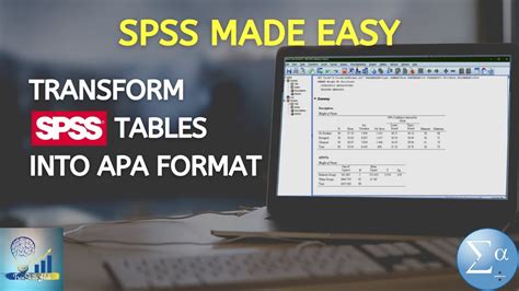 how to convert spss output to apa format
