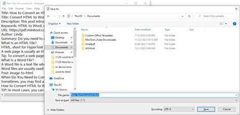 how to convert text to html in notepad ++