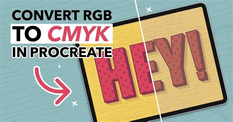 how to convert to cmyk in procreate