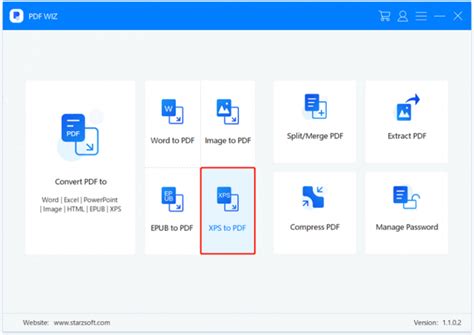 how to convert xps file to pdf