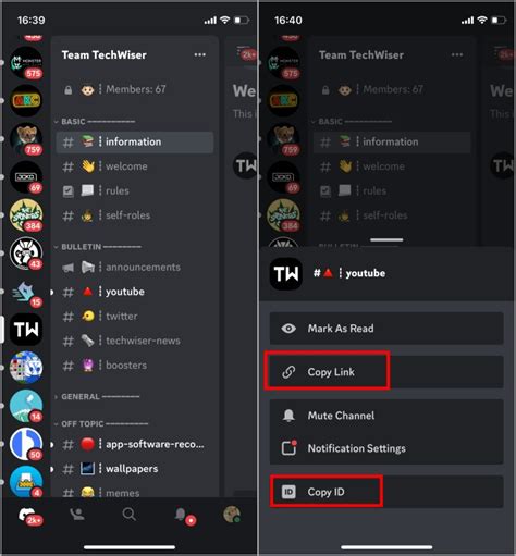 how to copy a discord server link on mobile