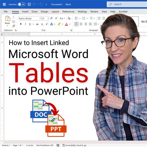 how to copy a table from word into powerpoint