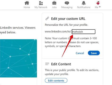 how to copy a url from linkedin