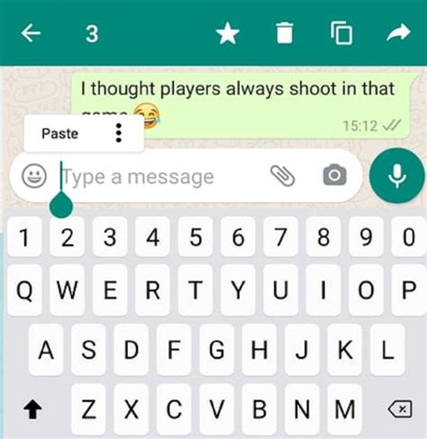 how to copy and paste a message on whatsapp