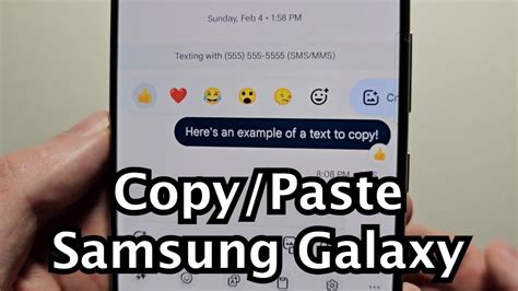 how to copy and paste a text messages on samsung galaxy s24