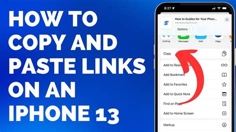 how to copy and paste a youtube link on iphone