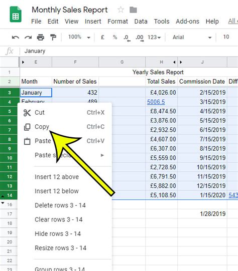 how to copy and paste an entire row in google sheets