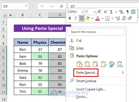 how to copy and paste formulas and formatting in excel