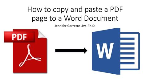 how to copy and paste from a pdf to a word document