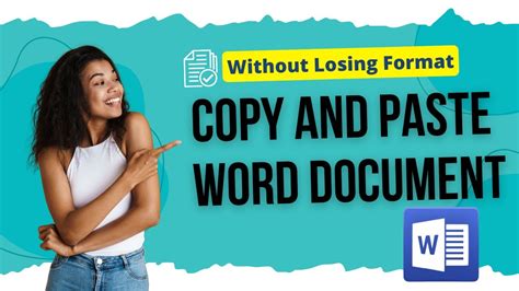 how to copy and paste in word without losing formatting