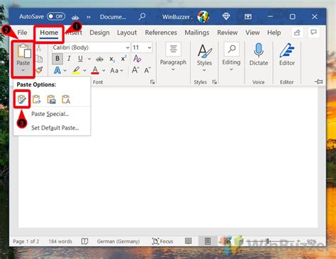 how to copy and paste one page in word
