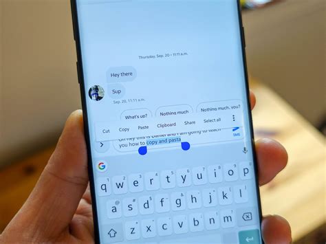 how to copy and paste text in gmail on android