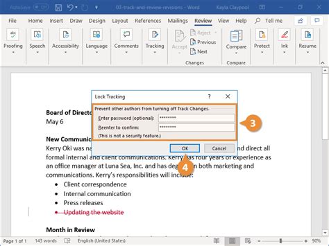 how to copy and paste text in word with track changes