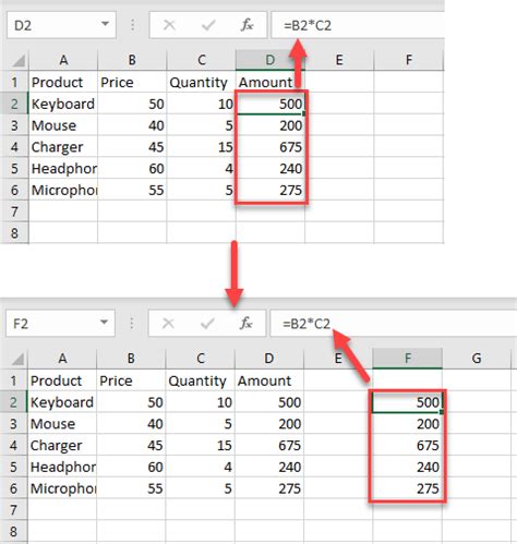 how to copy and paste the exact same formula in excel