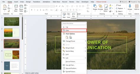 how to copy background from powerpoint slide