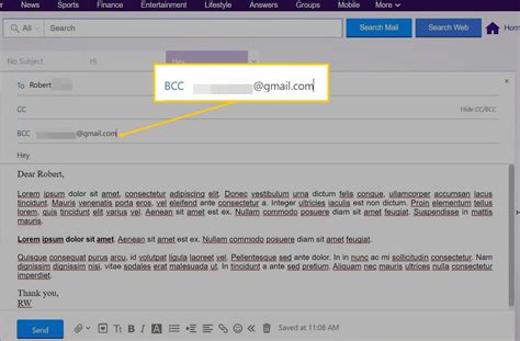 how to copy bcc list in yahoo mail
