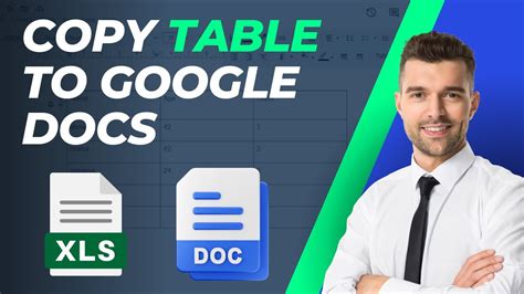 how to copy chart from excel to google docs