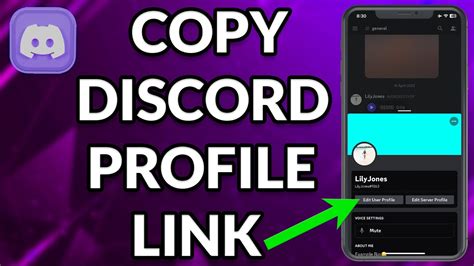 how to copy discord profile link on mobile