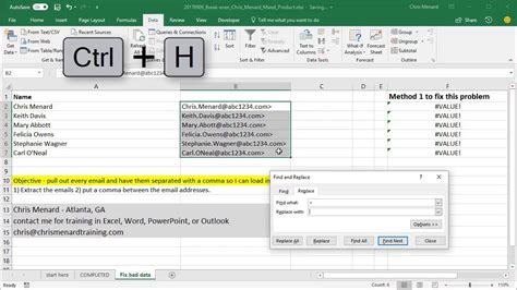 how to copy email addresses from excel to yahoo mail