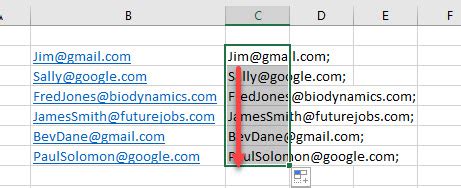 how to copy email addresses from google sheets