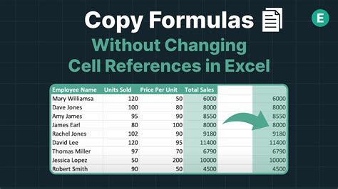 how to copy formula in excel without changing numbers
