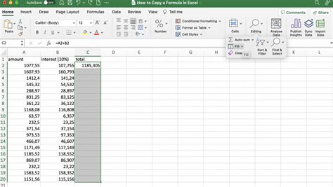 how to copy formulated data in excel