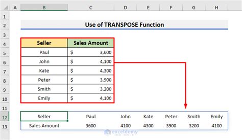 how to copy horizontal formula to vertical in excel