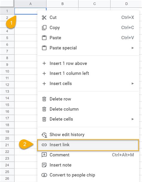 how to copy link on google sheets
