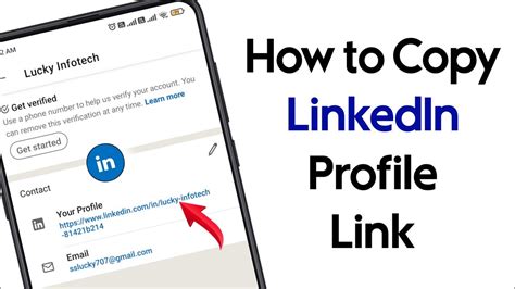 how to copy linkedin profile link to cv