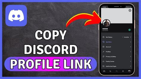how to copy my discord profile link on android