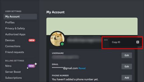 how to copy my username on discord