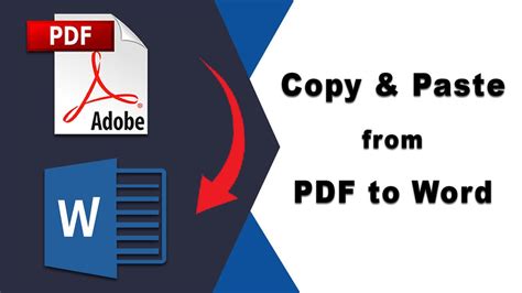 how to copy paste from pdf to word format