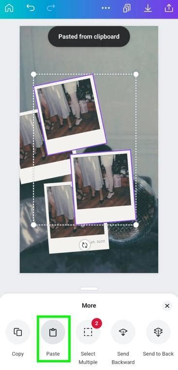 how to copy paste in canva mobile