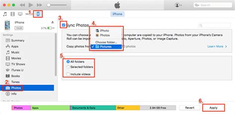 how to copy photos from iphone to pc through itunes