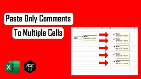 how to copy same comment to multiple cells in excel