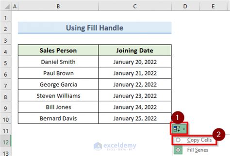 how to copy same data down a column in excel