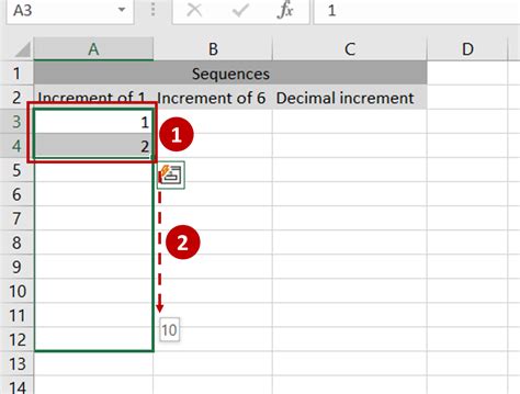how to copy sequence in excel